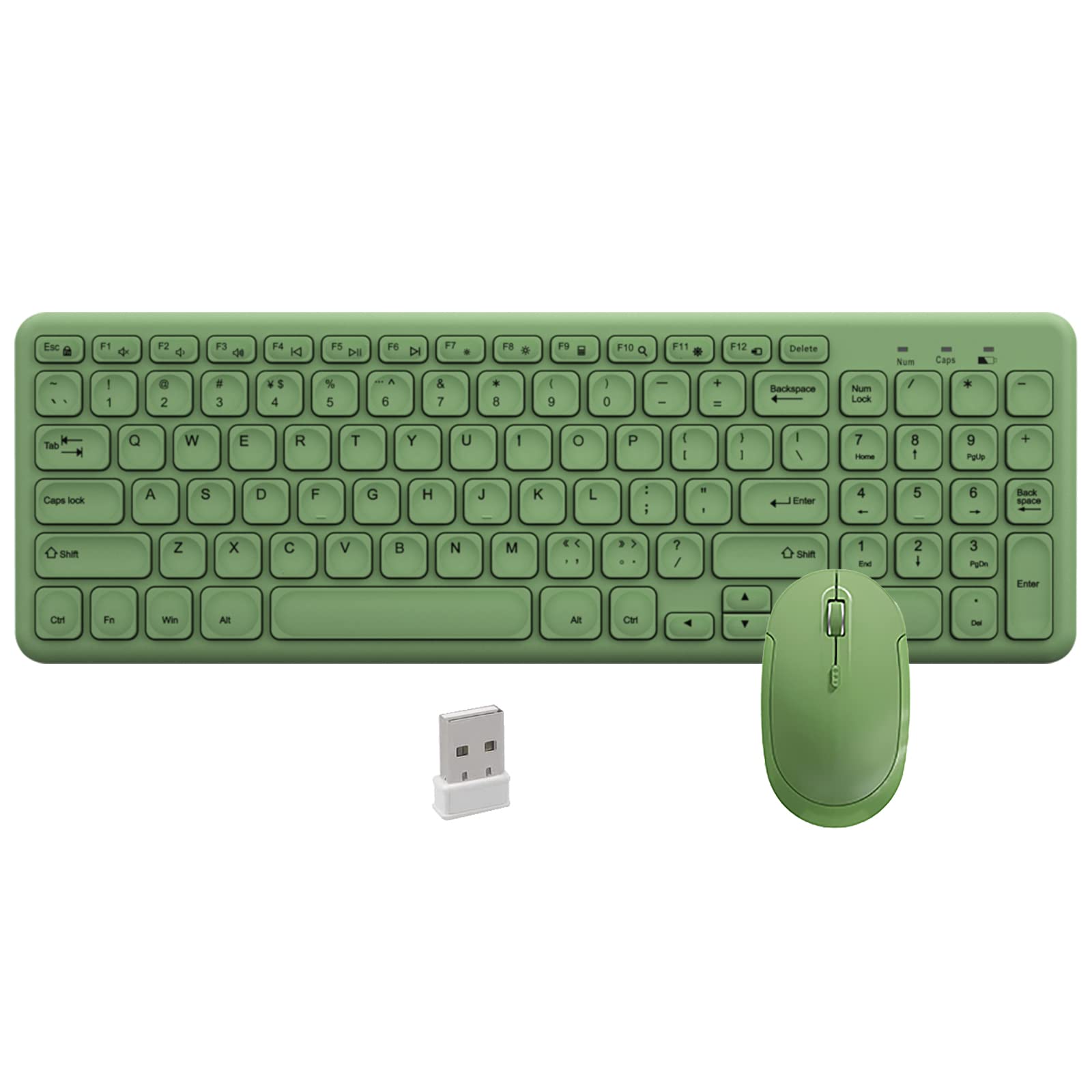 Wireless Keyboard and Mouse Combo,JieruiDeng 2.4Ghz USB Cordless Slim Silent Keyboard and Mouse Kit Home Office Game Use for Computer,Laptop,PC Desktops,Mac (Green)-image-49