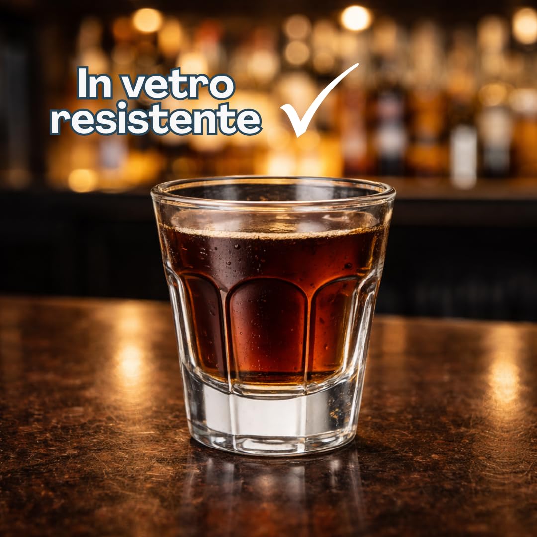 Generico Set 6/12 Bicchieri Shot in Vetro 60 ml – Bicchierini Liquore, Amaro, Grappa e Caffè – Design Resistente, Lavabili in Lavastoviglie, Ideali per Bar e Casa (12) -106178
