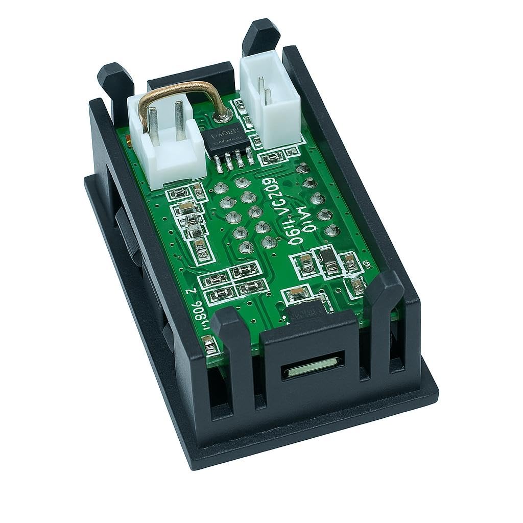 Voltmetro Amperometro 0,28" digitale LED, rilevatore di tensione doppio schermo, 50A DC 0-100V 1A-100A multimetro amperaggio misuratore, tester di corrente, cavi di collegamento 2