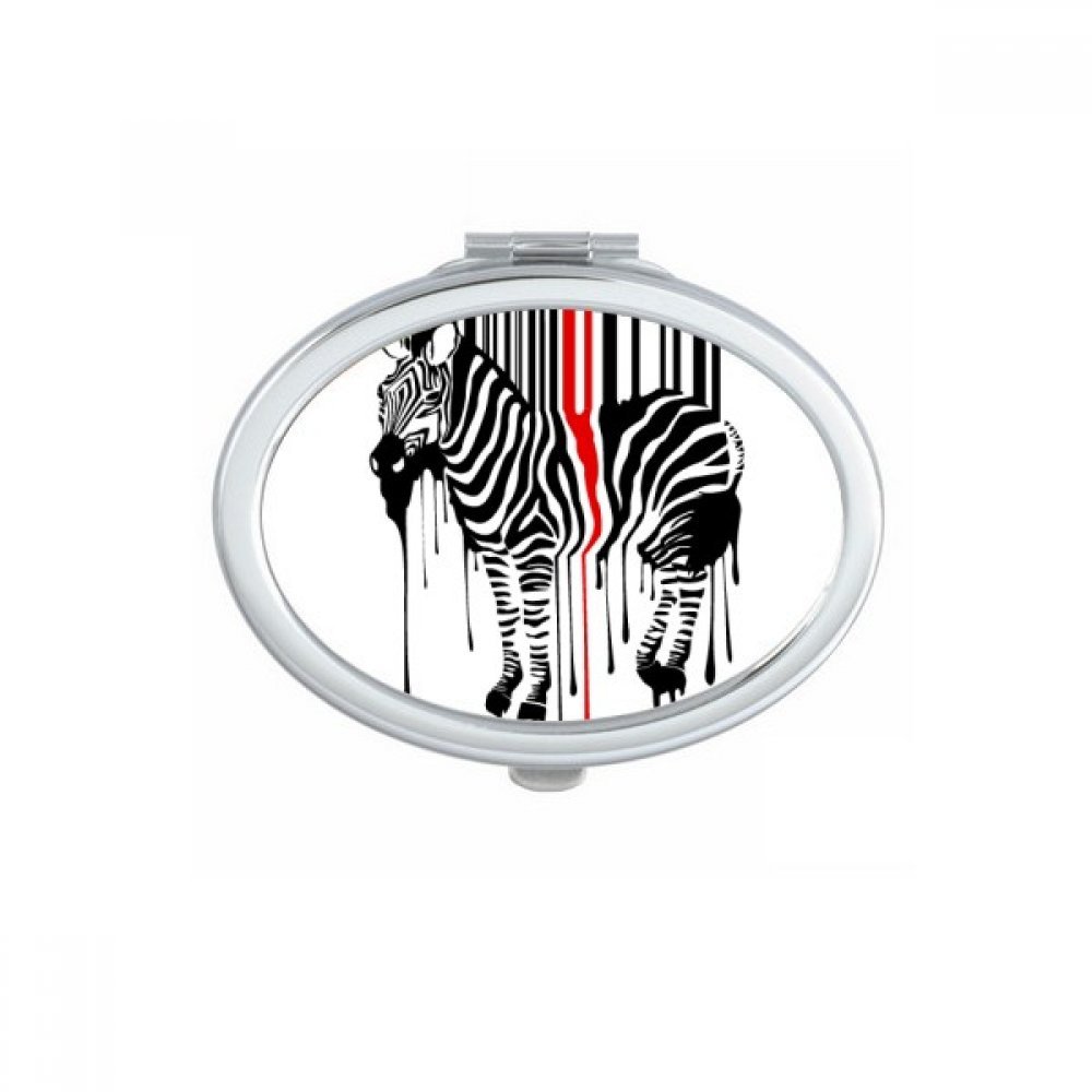 Miroir de poche zèbre et fleurs jaunes, une idée cadeau mignon et unique pour femme