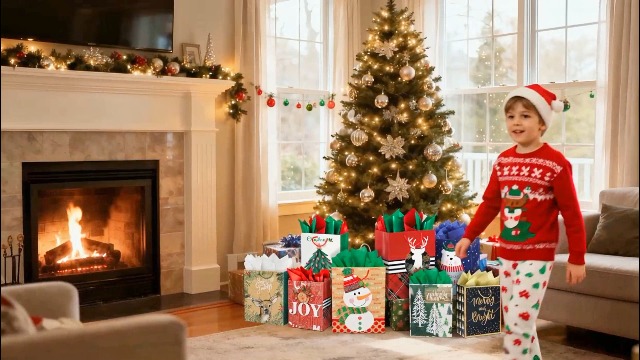 SHIPKEY 8 Pack Luxury Navy Blue Gift Bags With Tissue Paper, Gift Bags For Men, Groomsmen Gift Bags 8x4x11 Kraft Paper Bags With Handles Bulk| Elegant Gift Bags, 4 Designs - View #7