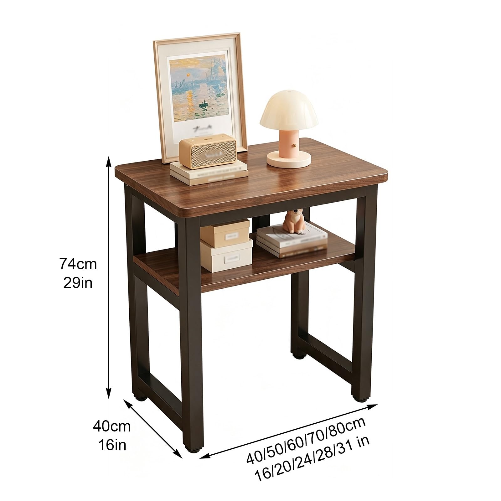Acquario con Mobile, Mobile per Acquario | Piano del Tavolo Ispessito, Design con Doppia Barra di Supporto, Portata di 250 kg(Stone,50x40x74cm/20x16x29in)