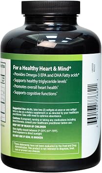 Omega 3 Fish Oil high protency, 180 ct