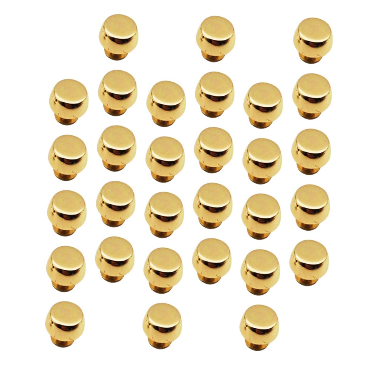 Lurrose 30pcs Zine-Alloy Rivets for Handbag Pouches and Suitcase Studs DIY Materials for Tote Bag and Purse Making Hardware