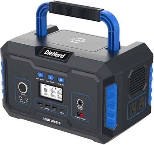 DieHard Portable Power Station 1000-Watt (2000-Watt Peak) - Quiet, Lightweight