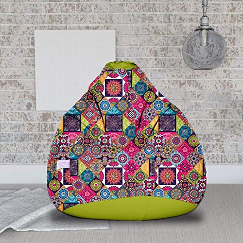 Orka Digital Printed XXXL Bean Bag Cover Without Beans - Multicolor-image-38