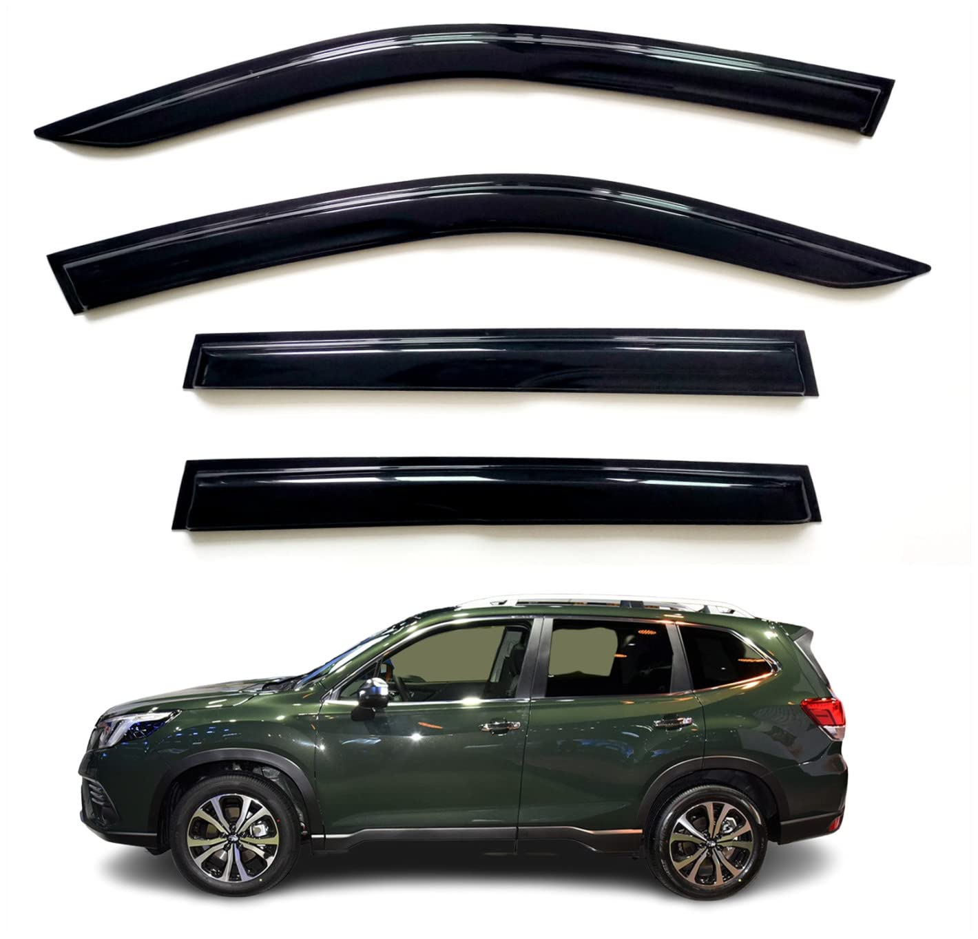 Photo 1 of RDWSVBNP Window Visor Rain Guard Fits Subaru Forester 2018-2023 Black