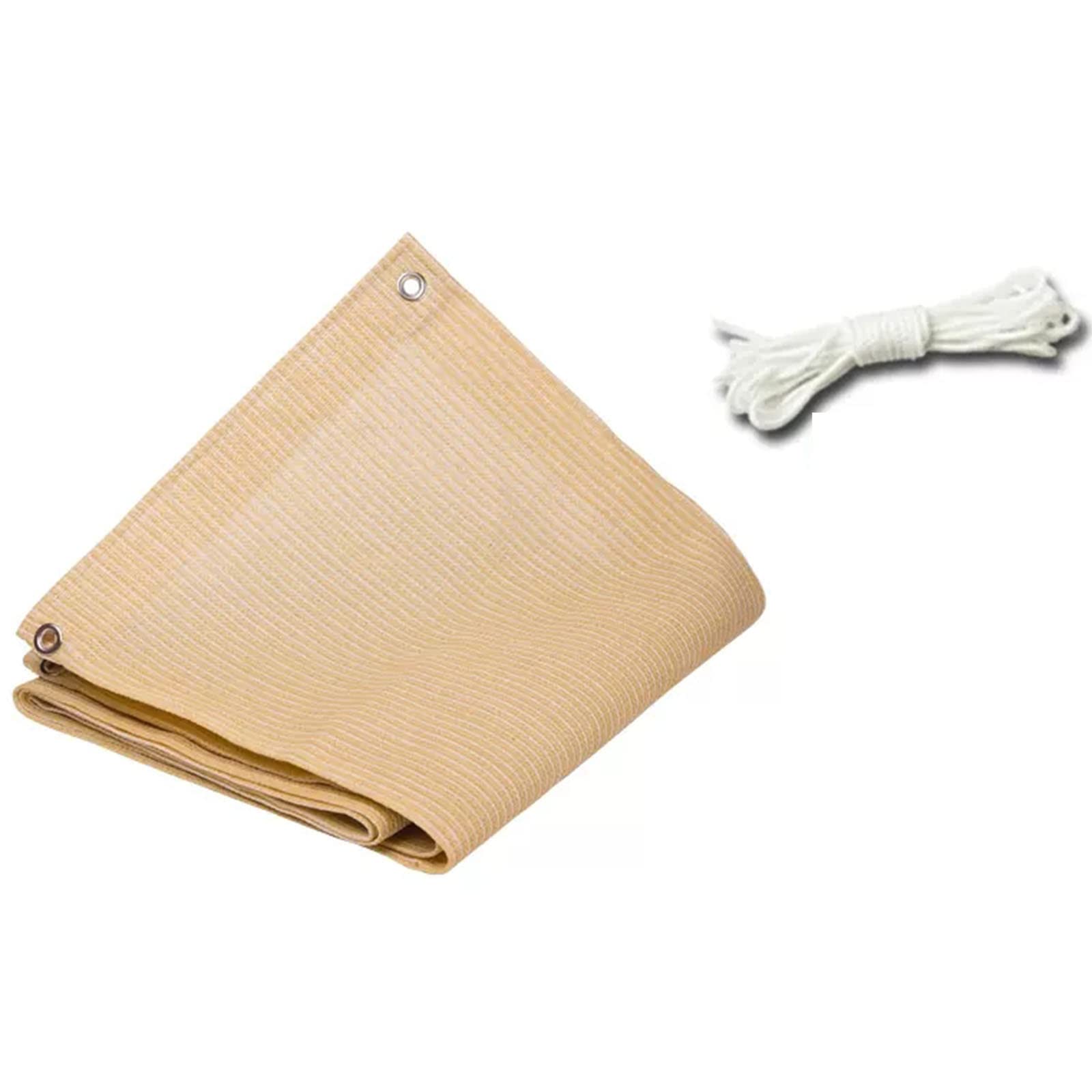 Clôture brise-vue balcon anti-UV beige 4x4m pour occulter et ombrager le patio