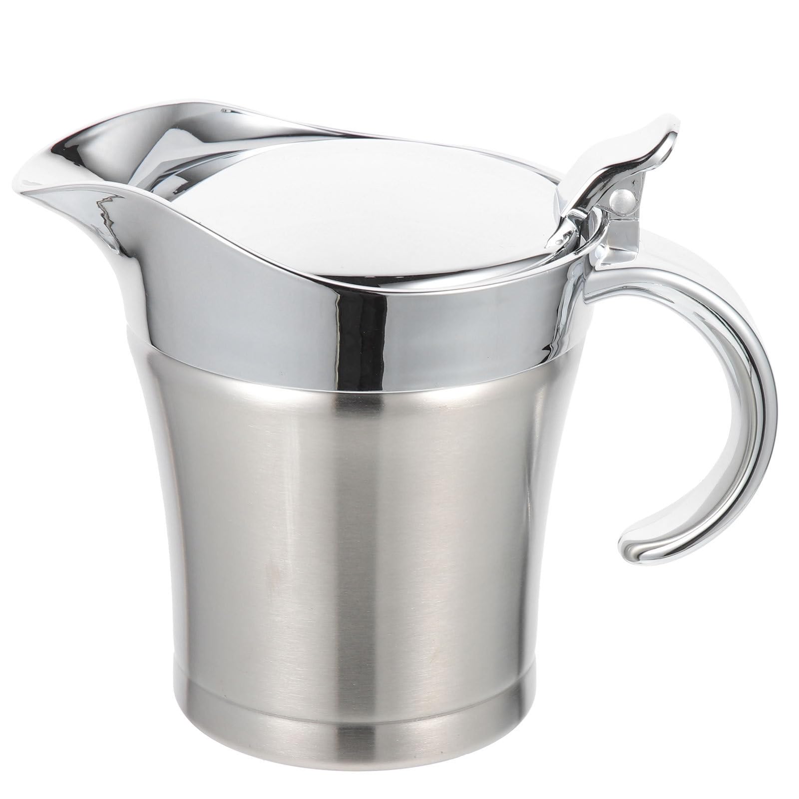 Dispensador sin Salsa de Inoxidable Vertedor de Acero en 500ml Goteo y Diseño Simple Servir para Cocina y Restaurante