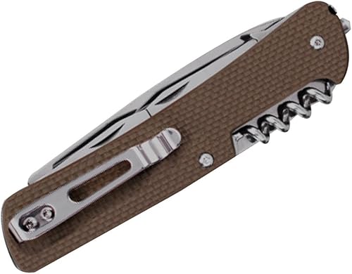 Ruike Pequeño kit de cuchillos de camping multiherramienta 15 en 1 EDC plegable táctico cuchillo de bolsillo para hombres mujeres regalos mini