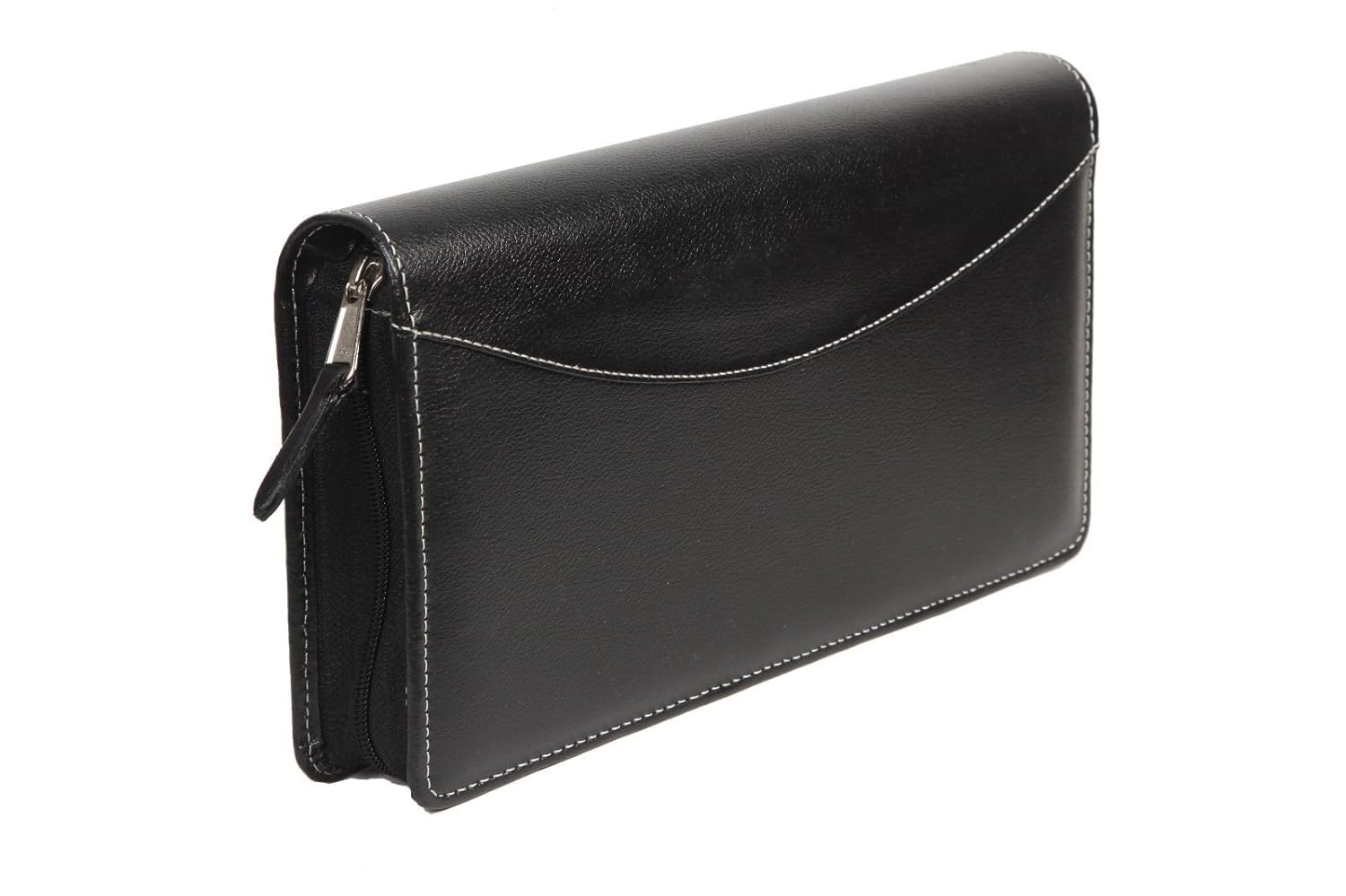 Sukeshcraft Cheque Book Holder for 8 Cheque Books | Multi-Pocket Rexine Organizer I Locker Key Holder | Handy 6.25 × 10.80 × 1.80 inch. Size (Rexine - Black)