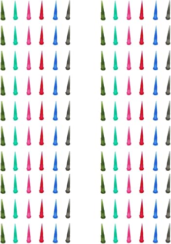 TAODAN 120 agujas cónicas de plástico con extremo romo, dispensador de líquidos, aguja de llenado de punta de jeringa Luer, para aplicador de aceite