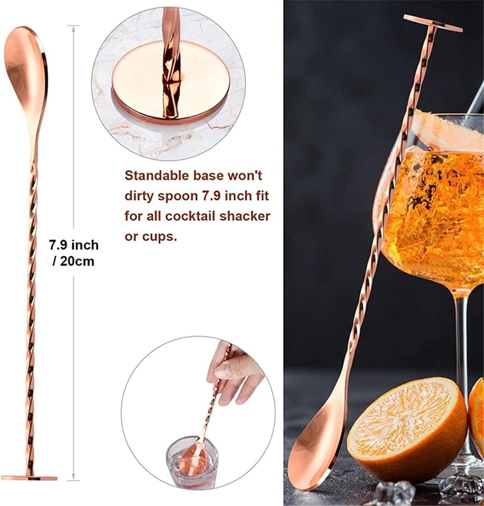 VIDI Cocktail Shaker Set, Bartender Kit, 6 Piece 25 Oz with Measuring Jigger - Built-in Strainer