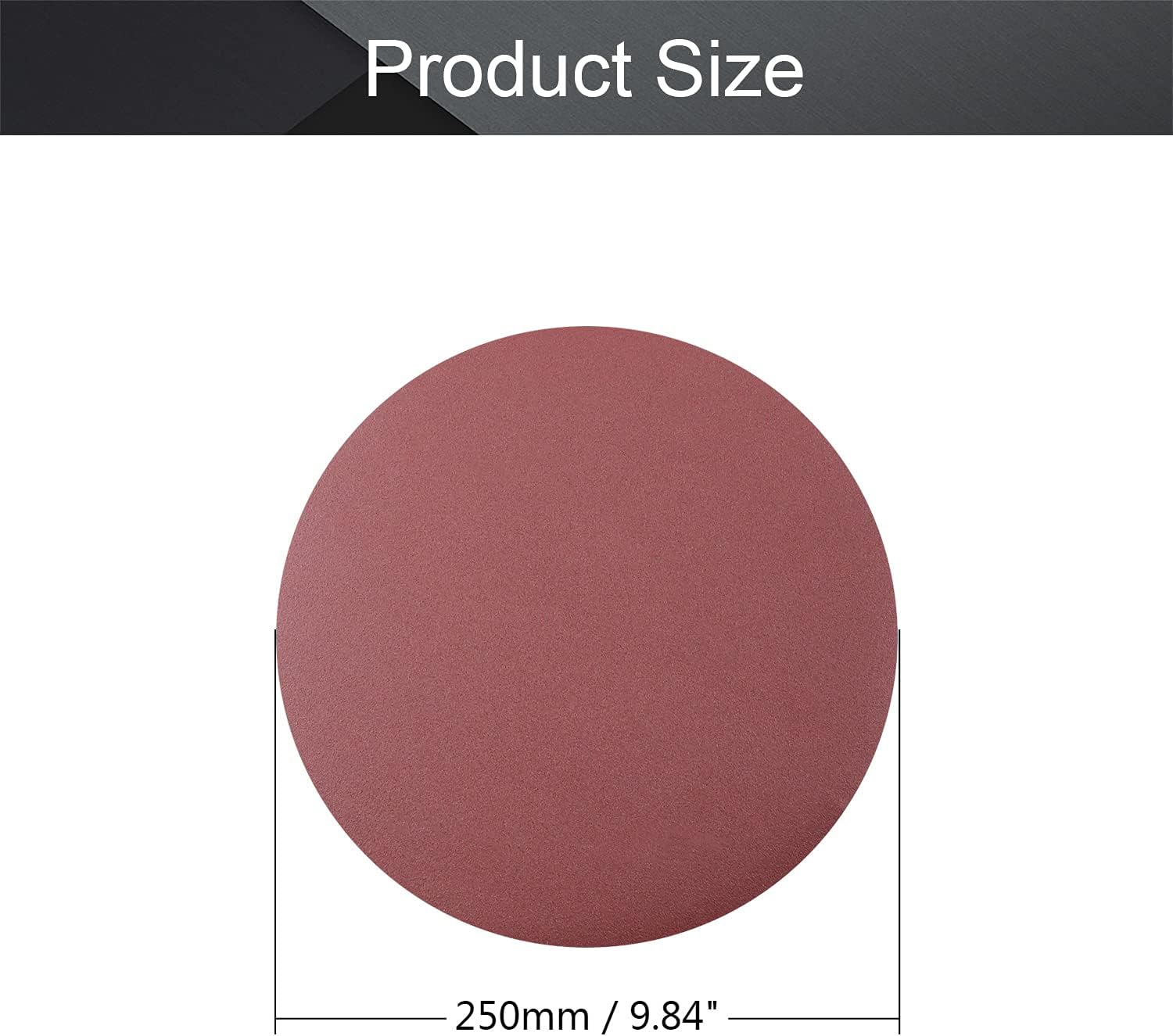 Utoolmart PSA Sanding Discs, 10-inch Self Stick Adhesive Back Sandpaper, 150 Grits No-Hole Aluminum Oxide Sanding Paper, for Random Orbital Sander, Wood, Metal Polishing, 10 Pcs