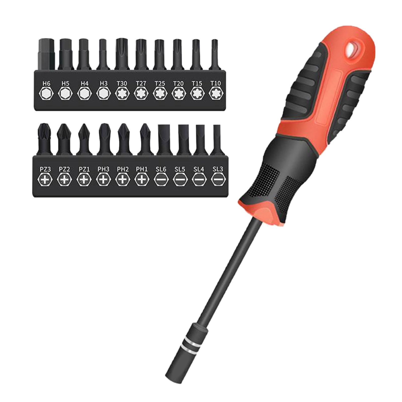 Oxxggkao Replaceable Head 20 In 1 Quick Releasing Screwdriver Multifunction Straight Shank Bit Set Screwdriver Bit Home Repair Equipment
