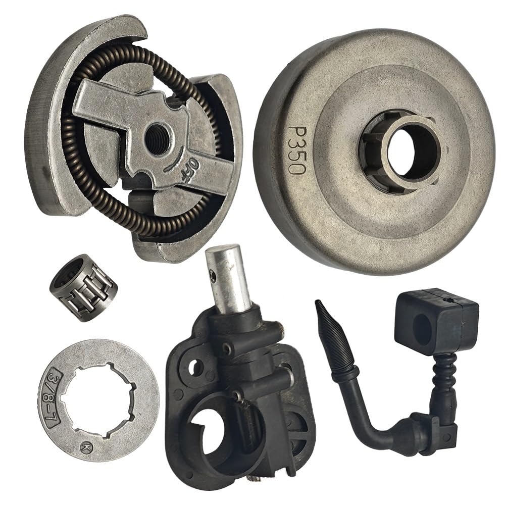 Kit de Aceite de llanta de piñón de rodamiento de Tambor de Embrague de 3/8 "Apto for Piezas de Repuesto de Motosierra 350 351 352 370 371 390 420