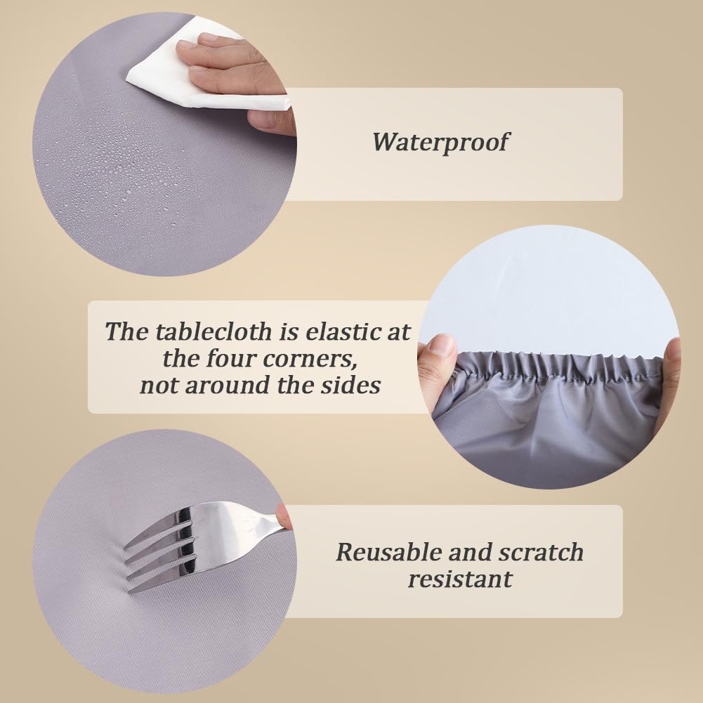 GORGECRAFT 2 stuks rechthoekige tafelkleden waterdicht elastisch patio GORGECRAFT 2 stuks rechthoekige tafelkleden waterdicht elastisch patio