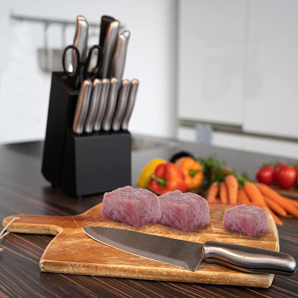 BAKAJI Set Coltelli 15 Pezzi da Cucina Professionali con Ceppo Portacoltelli Forbici Affilacoltelli Blocco Supporto Affilati Acciaio Inox Inossidabile per Carne Verdure Pesce Chef per Cuoco