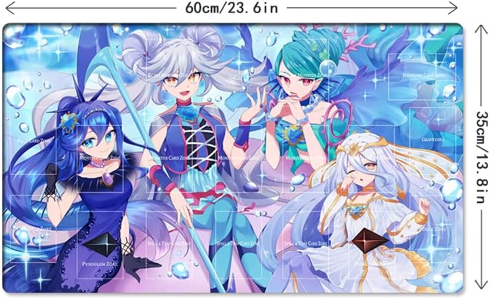 Miniatura 5 de Alfombra de juego Mlikemat Marincess TCG CCG OCG con zonas + bolsa gratis (ZD039-773-A)