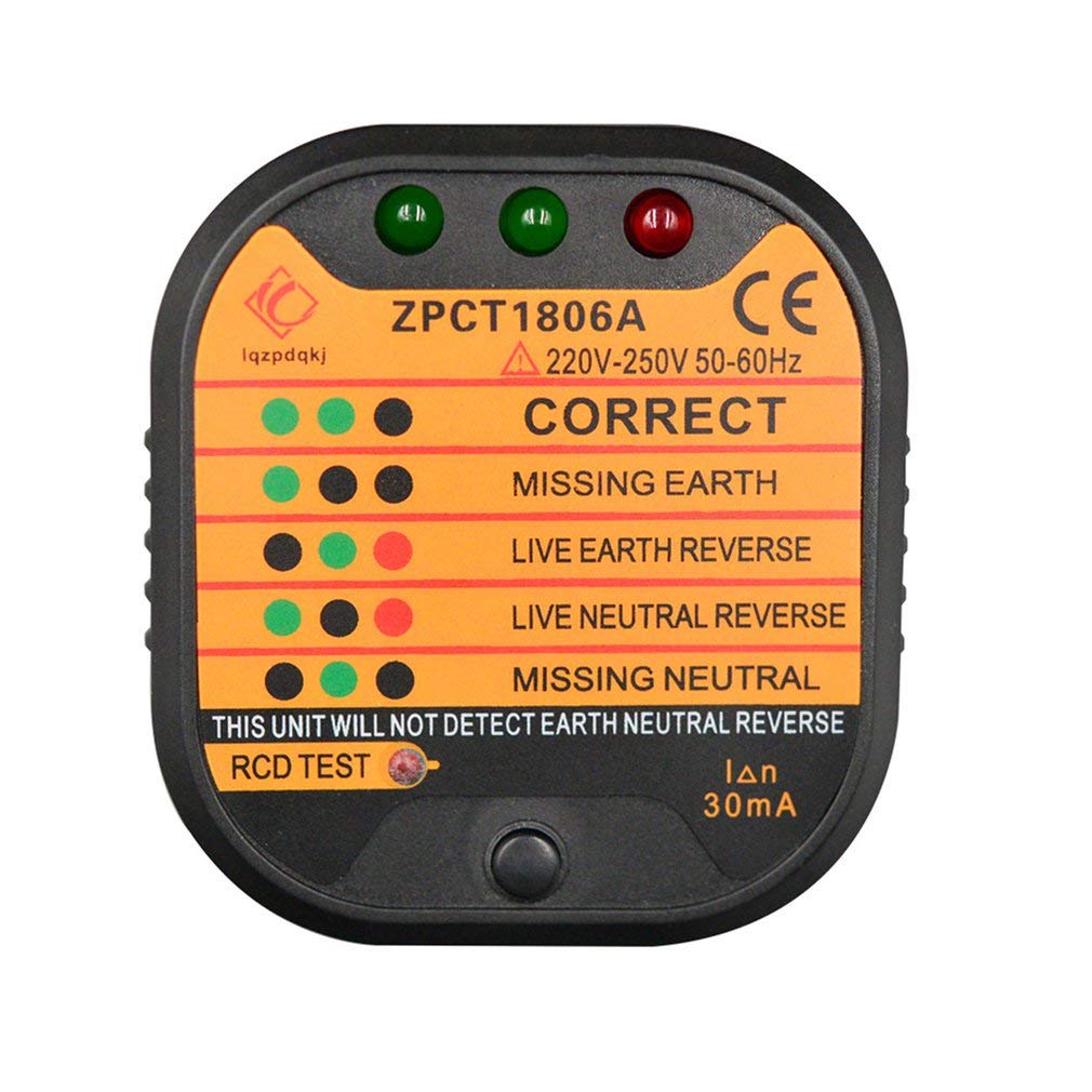 Buy ZPCT1806A Outlet Socket Tester Detector Circuit Polarity Voltage