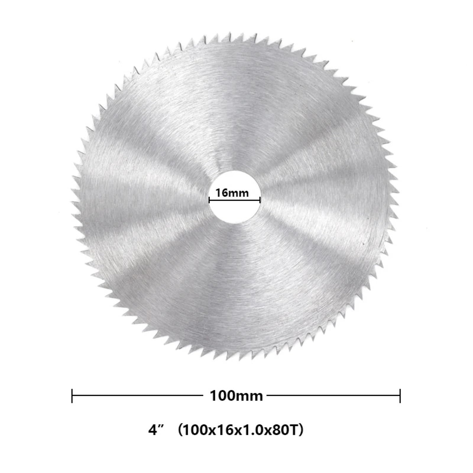 Brzeszczot do cięcia metalu 1PC 4-7 Cal ultra cienka stalowa piła tarczowa do drewna średnica otworu 16/20/25mm tarcza tnąca narzędzi obrotowych(1pc 100x16x1.0x80T)