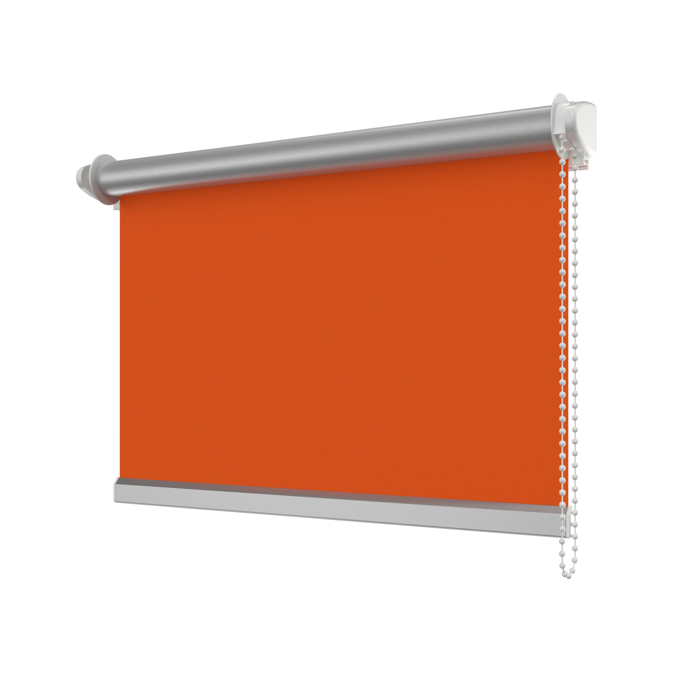 Interdeco Verdunkelungsrollo/Thermo Rollo, Orange BxH 113,5 x 175 cm, Klemmfix Rollos ohne Bohren, Seitenzugrollos mit Silberbeschichtung