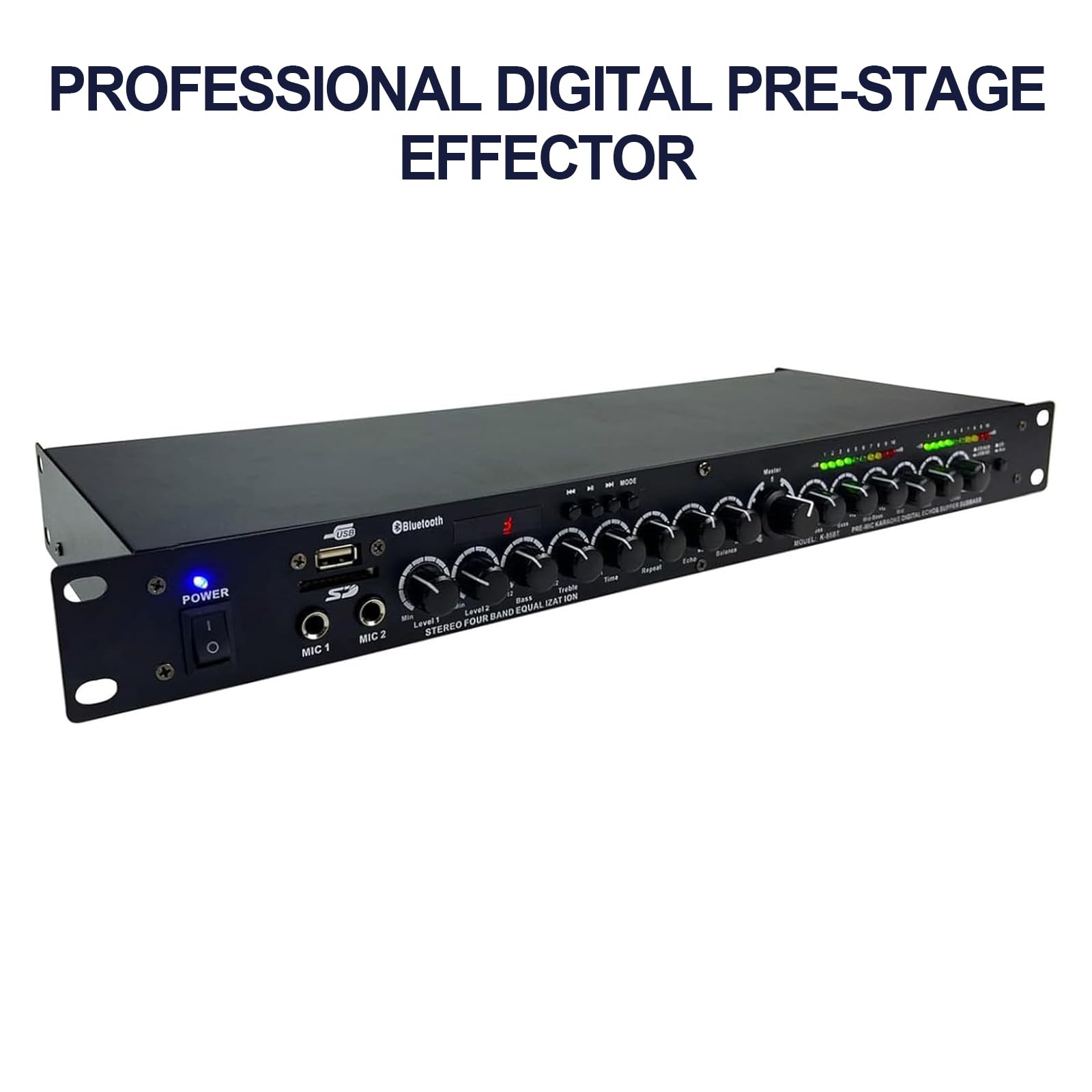 Profesjonalny cyfrowy procesor efektów do KTV, anty-larsenowy procesor audio, przedwzmacniacz, zakres częstotliwości 20 Hz-20 kHz, do profesjonalnych KTV, występów lub rozrywki domowej
