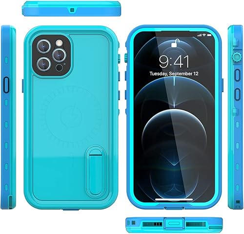 Miniatura 8 de Zimu Joy Funda impermeable para iPhone 13, IP68, a prueba de polvo, a prueba de golpes, con protector de pantalla integrado (no para iPhone 13 Pro),
