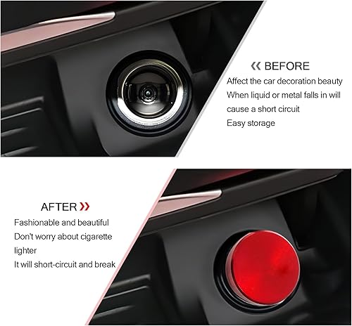 Miniatura 9 de Yumfugu Pack-1 Car Cigarette Lighter Cover, Dustproof Cigarette Lighter Socket Cover Cap, Universal Cigarette Lighter Plug Cover, for Cars, SUVs,