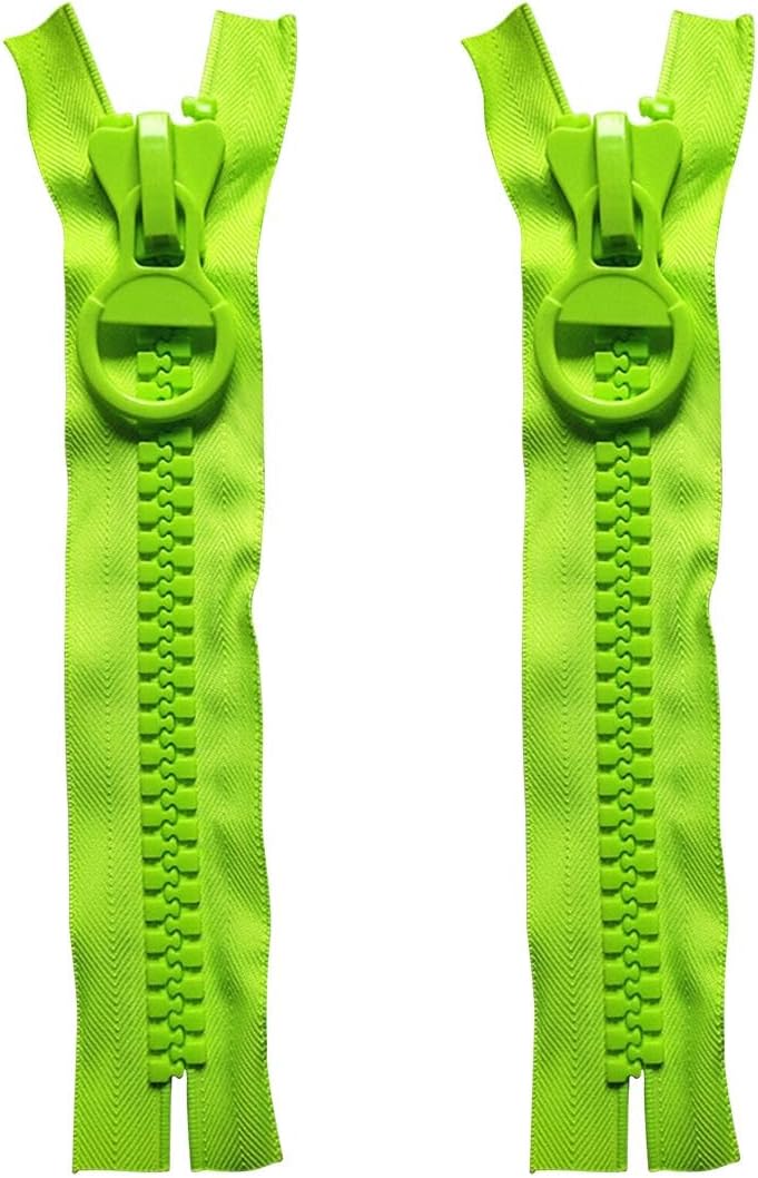 jweemax 5PCS Zipper Replacement, Zipper Repair Kit for Sewing, Zipper Repairing, Tents, Backpacks, Sleeping Bag, Light Green