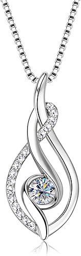 Collar con colgante de infinito de moissanita para mujer, chapado en oro de 18 quilates, plata de ley 925, collar de amor delicado de cumpleaños,