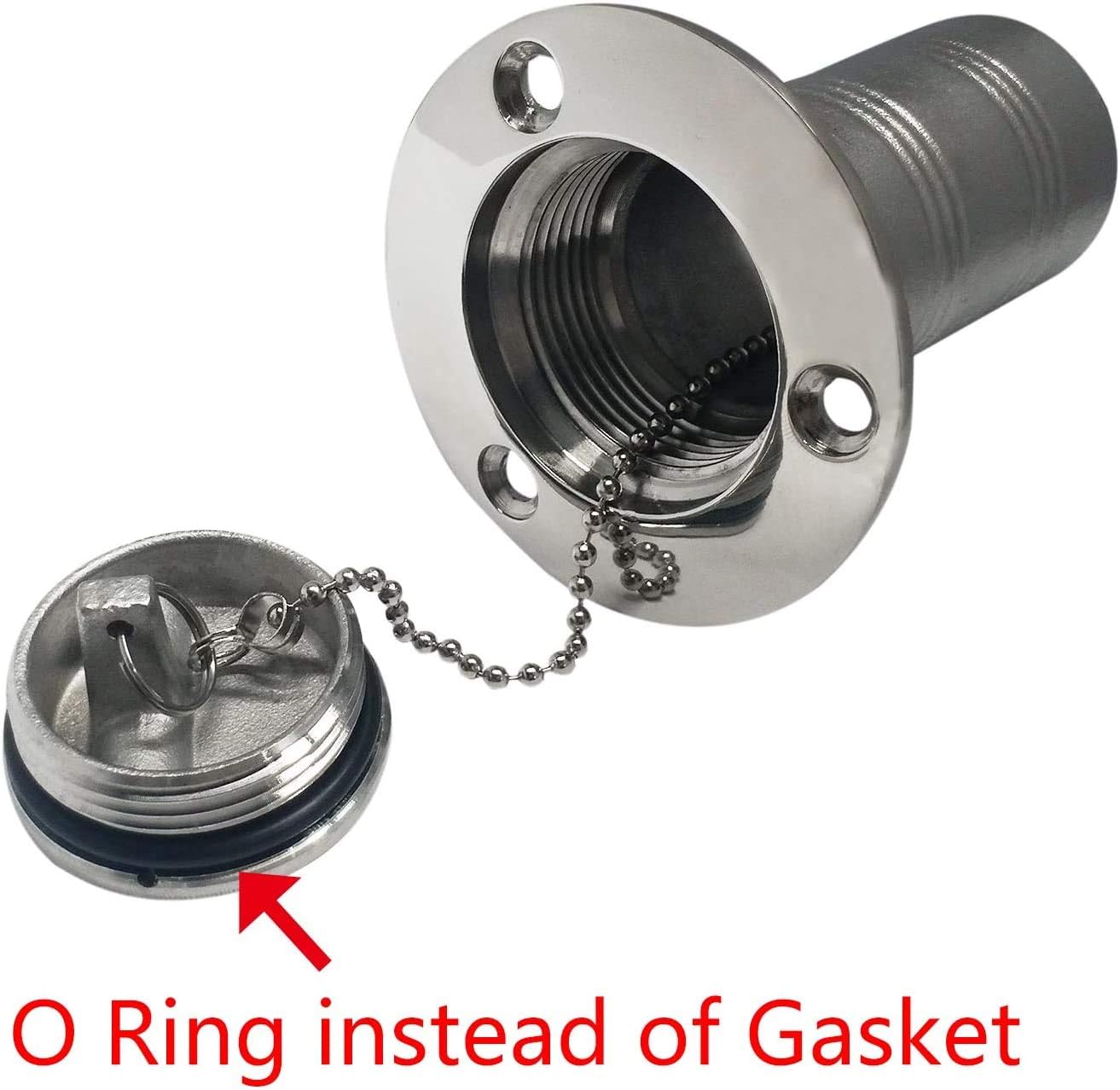 ISURE MARINE Boat Fuel Deck Fill/Filler with Keyless Cap 1-1/2" Marine Mirror- Polished 316 Stainless Steel Hardware for Boat Yacht Caravan 1-1/2" 38mm : Sports & Outdoors