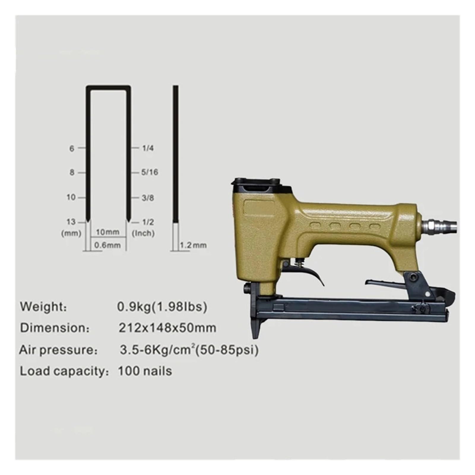 Professionale Heavy Duty Cucitrice 1013J 20GA Fine Wire Pinzatrice Framing Chiodatrice Pistola Pneumatica
