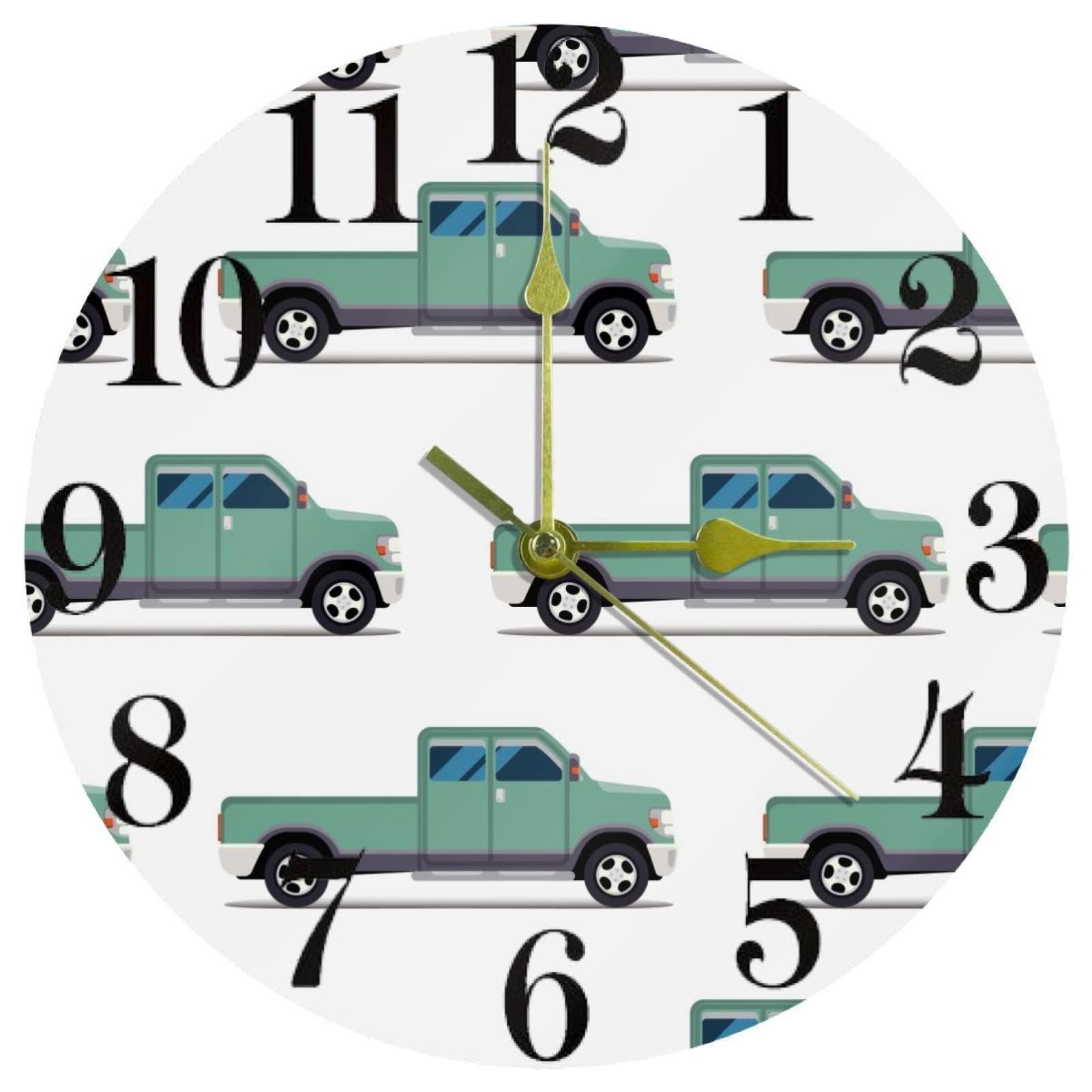 Horloge murale verte silencieuse sans tic-tac pour un sommeil préservé