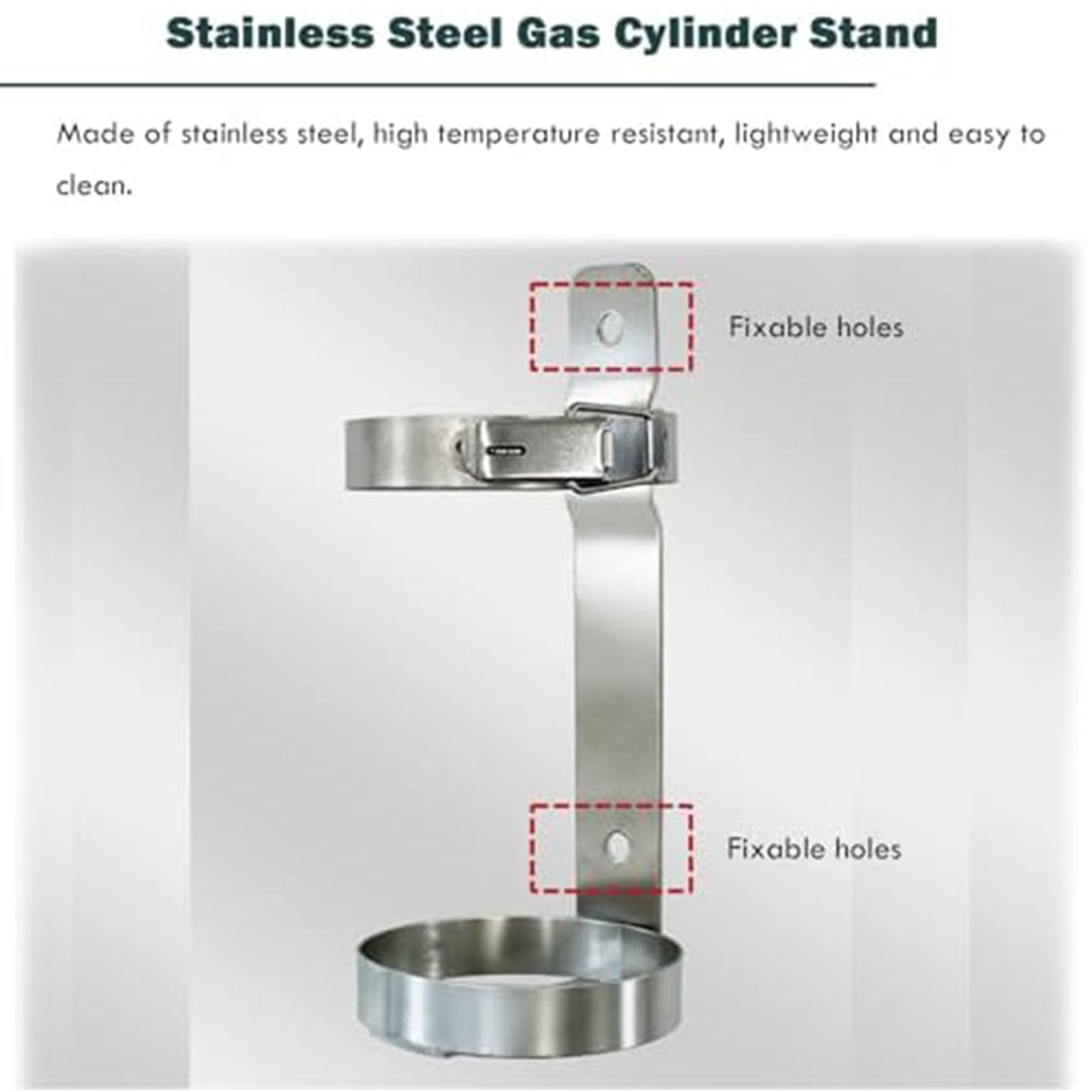 Soporte para bombonas de Gas, Soporte para bombonas de oxígeno, Soporte de Acero Inoxidable para bombonas de Gas con Montaje en Suelo, Estante de Transporte, 3 Piezas - Diámetro 11,5 cm