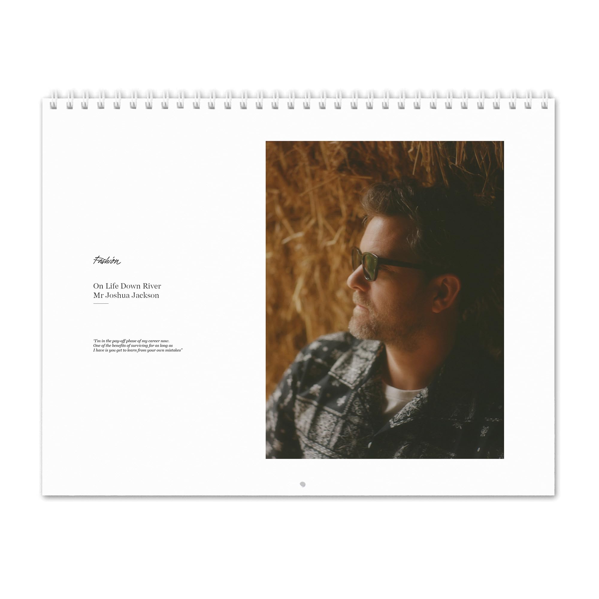 Joshua Jackson - On Life Down River Wall Calendar