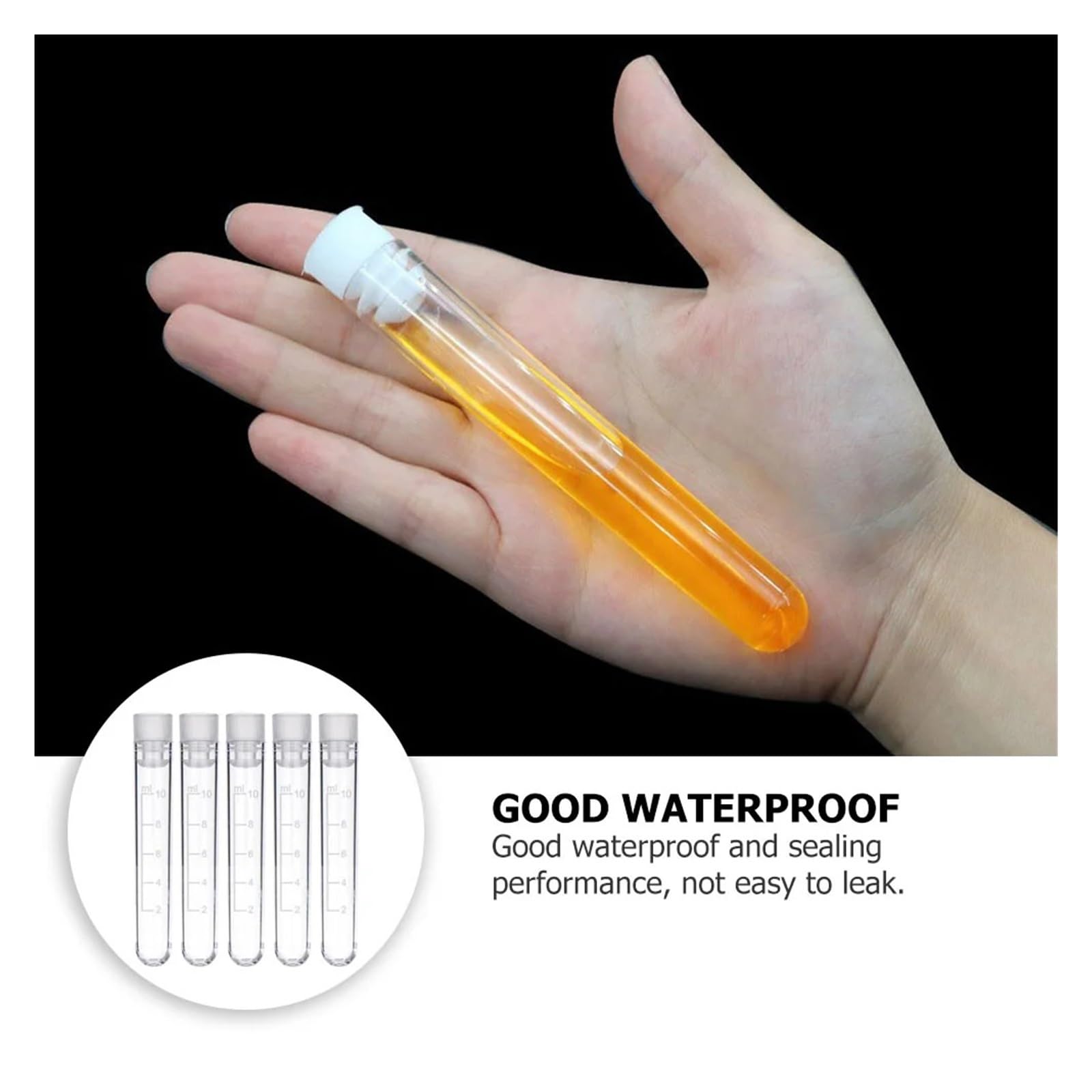 50 provette da laboratorio in plastica da 10 ml, contenitori for campioni con sigillo di sicurezza