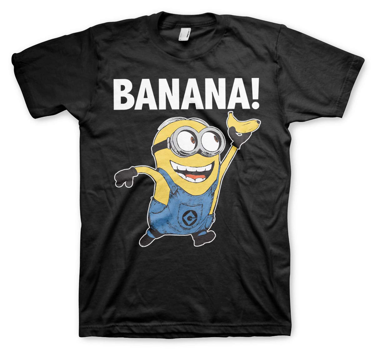 Minions Men's Black Officially Licensed Banana! T-Shirt (Black), XX-Large