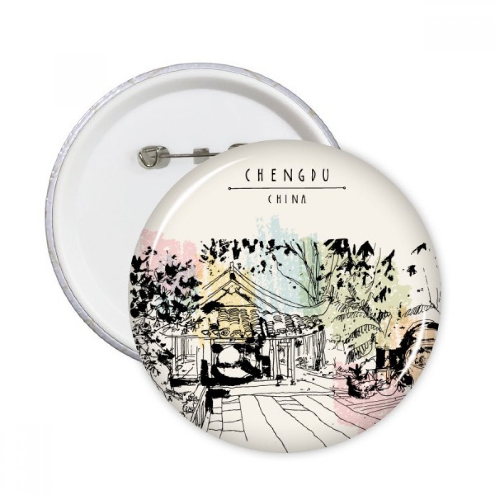 Badge bouton Lijiang Chine avec impression multicolore haute définition - 3