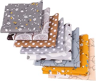 Toyvian 8 Peças De Tecido De Algodão Para Bebê Tecido Pré-Cortado Panos De Algodão Para Costura Artesanal Pacote De Costura Tecido Acolchoado Feixes De Tecido Acolchoado Pano Retalhos
