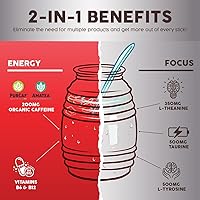 Vista 4 de Salud x Jarritos - Bebida energética 2 en 1 en polvo + concentración, ponche de frutas, cafeína orgánica, B6 + B12, teanina, paquetes de bebida