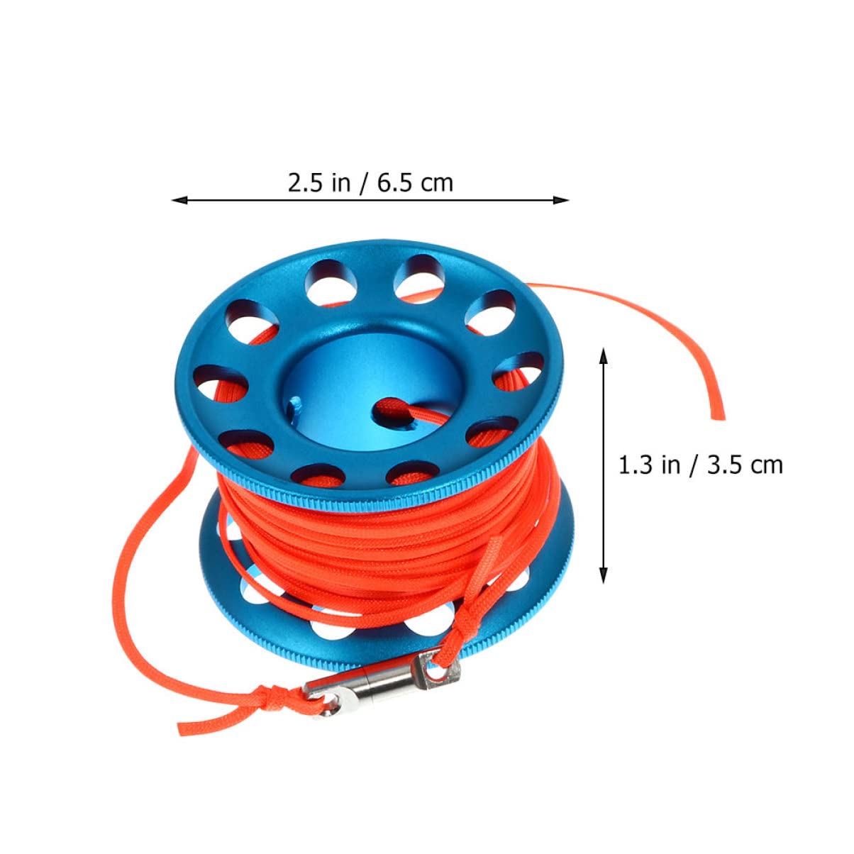 ifundom 1 Set Professional Scuba Diving Reel with Signal Buoy Blue Spool for Underwater Diving Supplies Design Snap Clip for Return and Easy Use