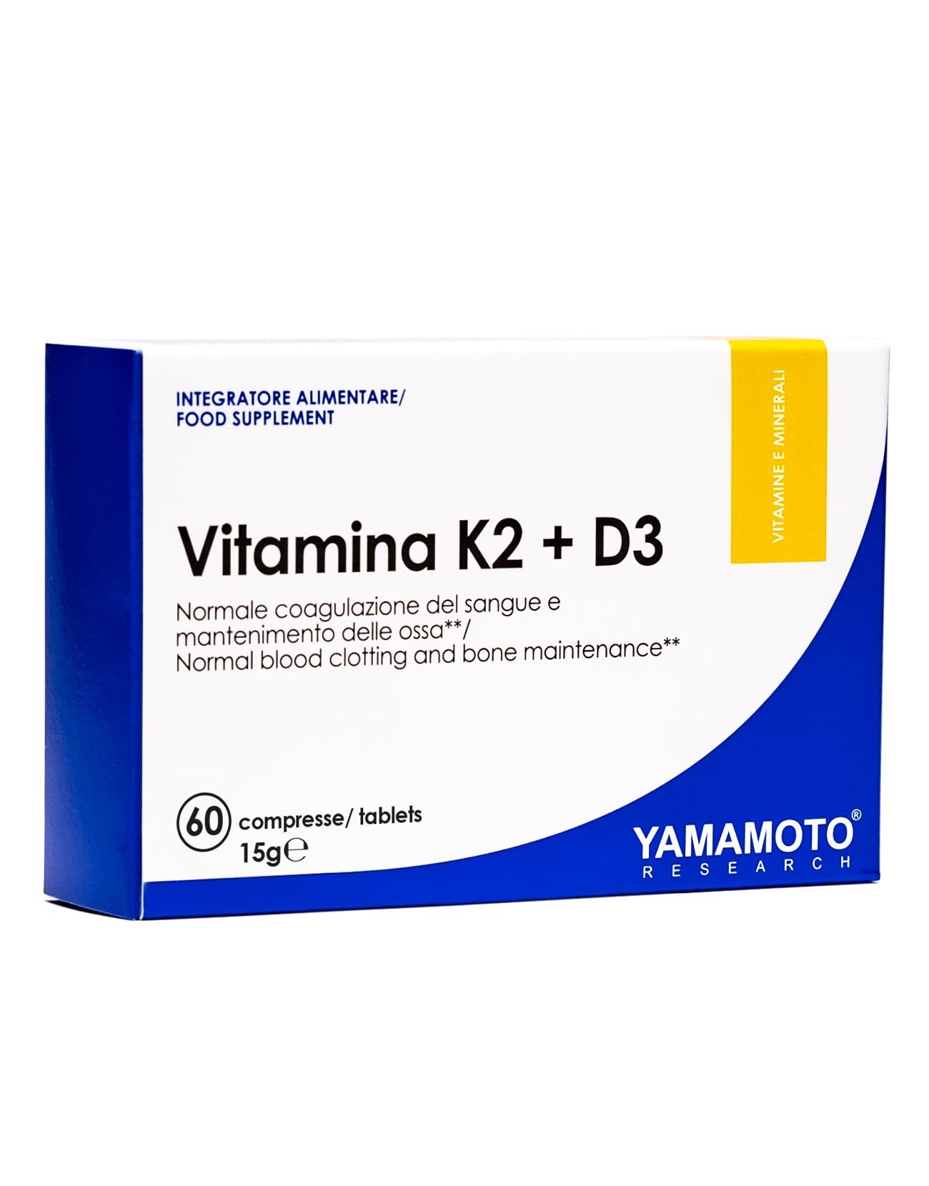 YAMAMOTO RESEARCH Vitamina K2 + D3 New Formula 60 Compresse 