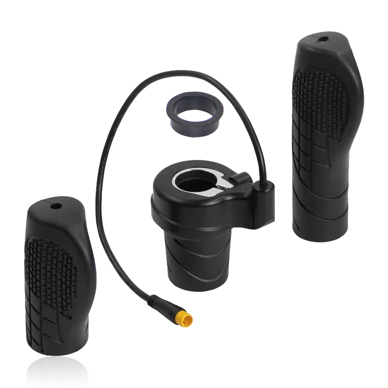 Electric Bike Throttle Grip,20x Half Twist Throttle Conversion Kit,Bicycle Throttle Control Waterproof Joint 12V/24V/36V/48V/60V/72V Non-Slip Rubber Connector for E-bike,MTB, Folding Electric Scooter
