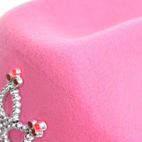 Miniatura 5 de GIFTEXPRESS Sombrero de vaquero con tiara rosa parpadeante con luz LED tamaño adulto