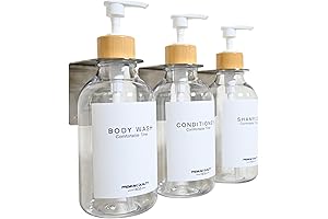 Maisonovo Shampoo Dispenser Wall Mount - Effortless Bathroom Organization