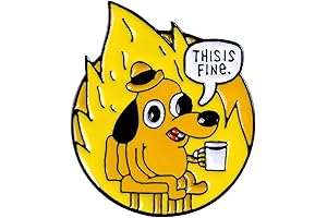 This is Fine Dog Enamel Pin - Funny & Unique Tea/Coffee Pin