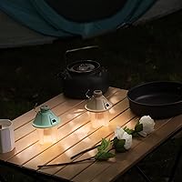Vista 7 de EverBrite Linterna de campamento de 450 lúmenes, linterna de campamento recargable USB C con parte superior magnética y gancho para colgar, 5 modos