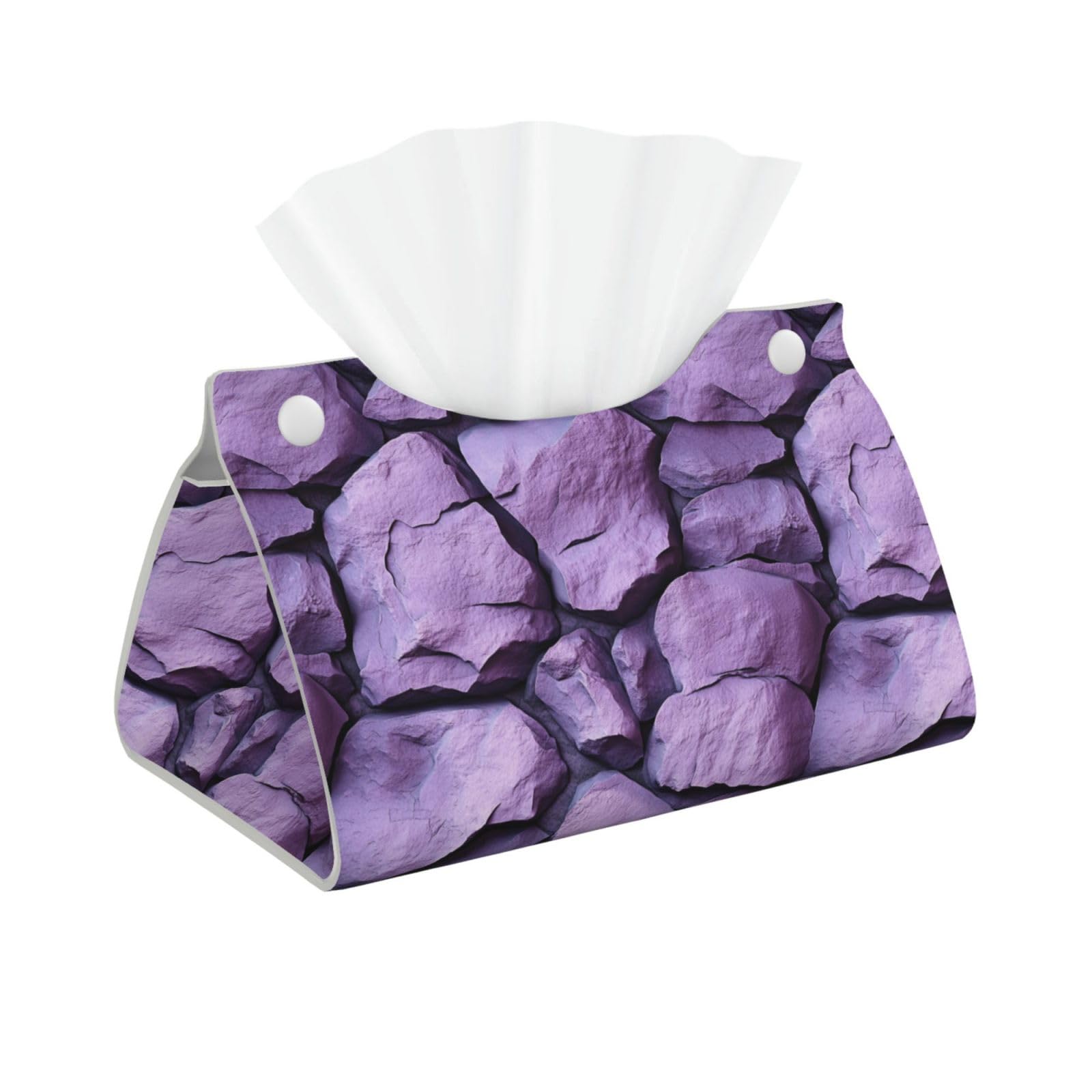 Simple Soft Stone Texture Tissue Box Cover Rectangle Pu Leather Tissue Box Holder for Car Bathroom Bedroom Desk Tabletop Decor