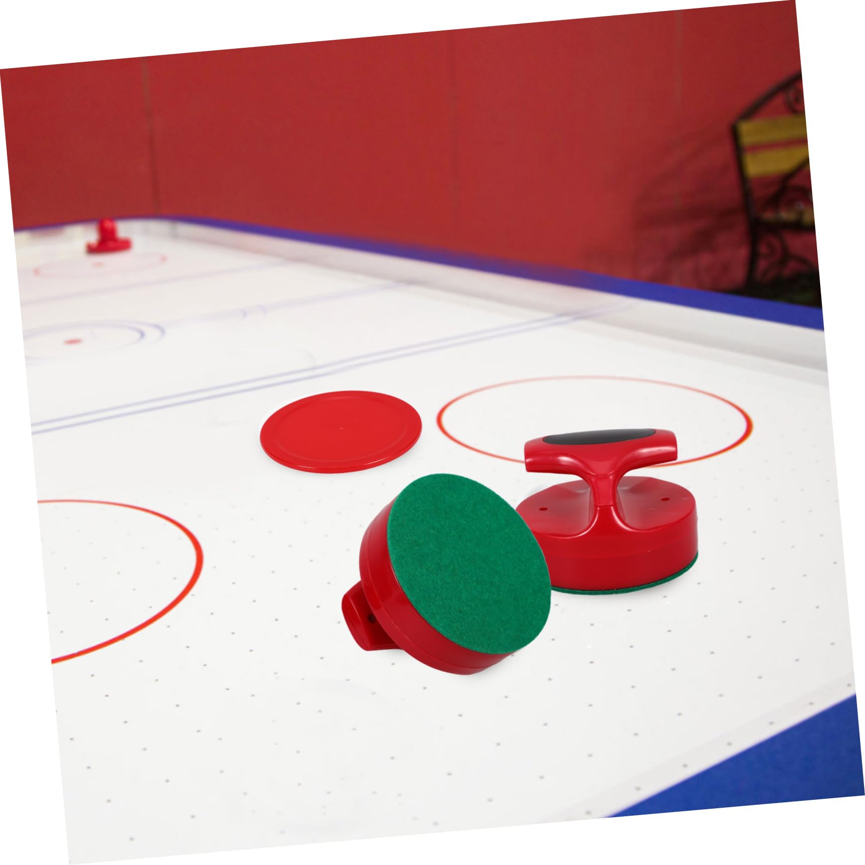 Ensemble De Hockey sur Air Pousseurs De Hockey Rondelles Et Pagaies De Pagaies De sur Air Mini Rondelles De sur Flanelle Rouge